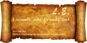 Locsmándi Erzsébet névjegykártya